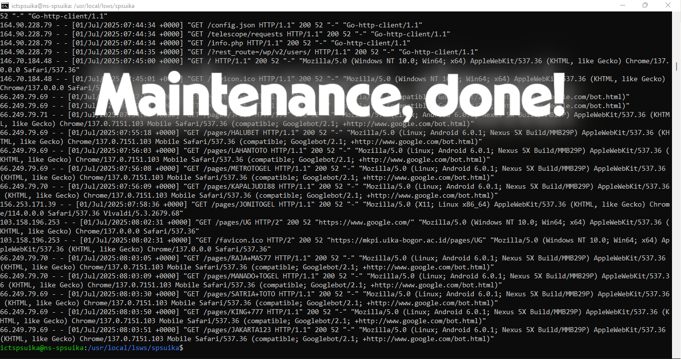 Protected: Pemeliharaan Jaringan dan Website Periode 2025